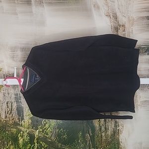 Basic Editions Mens Small long sleeve vneck super soft sweater Black